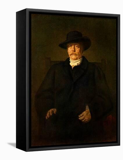 Otto von Bismarck portrait-Franz Seraph von Lenbach-Framed Premier Image Canvas