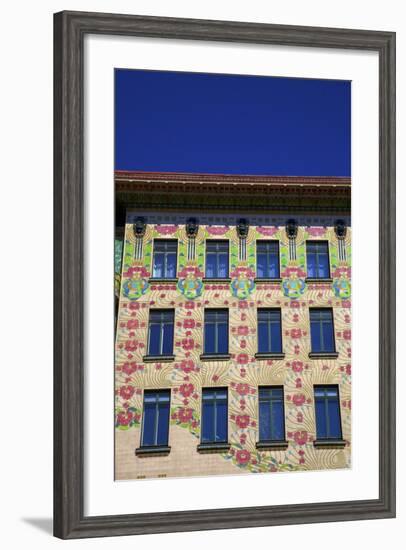 Otto Wagner's Art Nouveau Apartments, Majolica House, Vienna, Austria, Europe-Neil Farrin-Framed Photographic Print