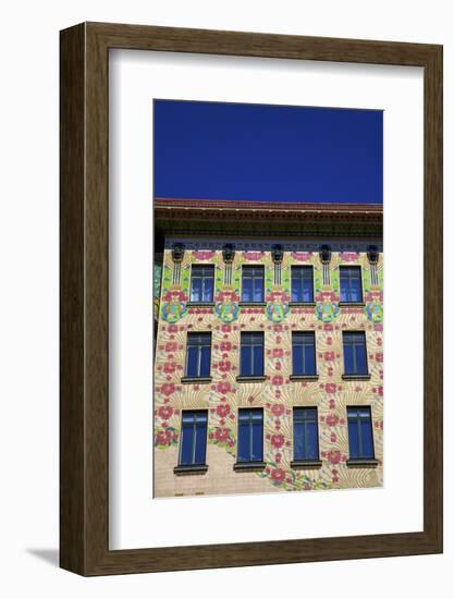 Otto Wagner's Art Nouveau Apartments, Majolica House, Vienna, Austria, Europe-Neil Farrin-Framed Photographic Print