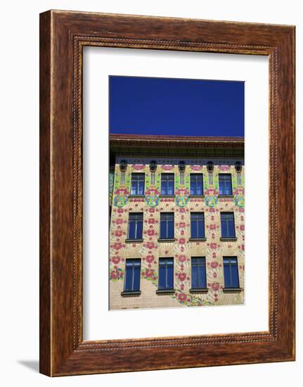 Otto Wagner's Art Nouveau Apartments, Majolica House, Vienna, Austria, Europe-Neil Farrin-Framed Photographic Print