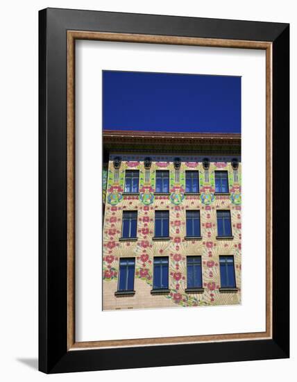 Otto Wagner's Art Nouveau Apartments, Majolica House, Vienna, Austria, Europe-Neil Farrin-Framed Photographic Print