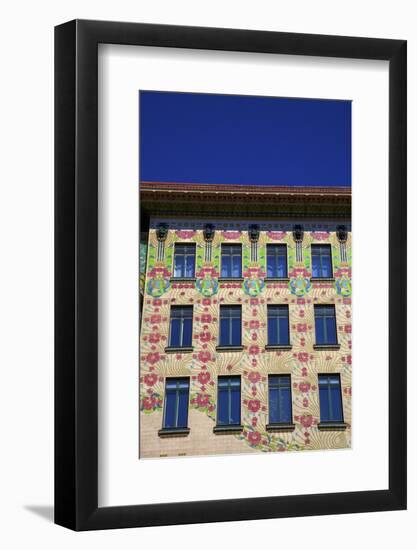 Otto Wagner's Art Nouveau Apartments, Majolica House, Vienna, Austria, Europe-Neil Farrin-Framed Photographic Print