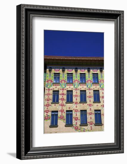 Otto Wagner's Art Nouveau Apartments, Majolica House, Vienna, Austria, Europe-Neil Farrin-Framed Photographic Print