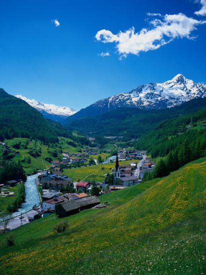 Otztal-Otz Valley and Town of Solden, Tyrol, Austria ...