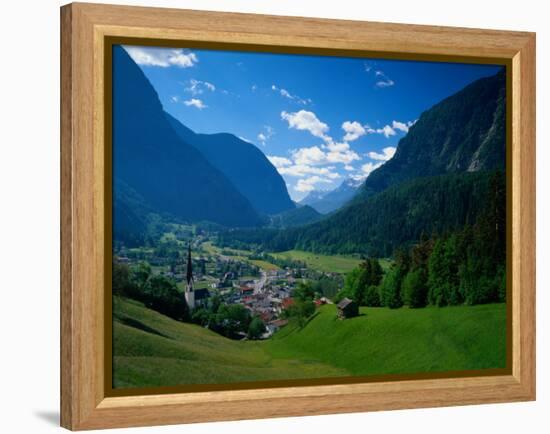 Otztal-Otz Valley & Town of Oetz, Tyrol, Austri-Walter Bibikow-Framed Premier Image Canvas