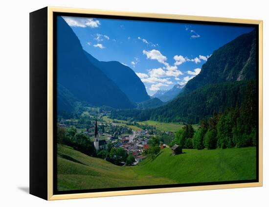 Otztal-Otz Valley & Town of Oetz, Tyrol, Austri-Walter Bibikow-Framed Premier Image Canvas