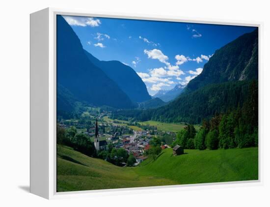 Otztal-Otz Valley & Town of Oetz, Tyrol, Austri-Walter Bibikow-Framed Premier Image Canvas