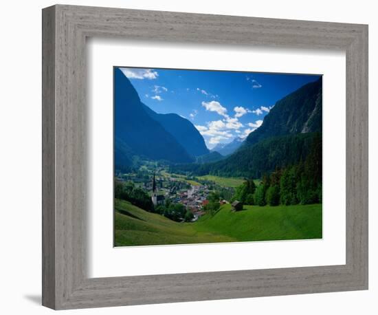 Otztal-Otz Valley & Town of Oetz, Tyrol, Austri-Walter Bibikow-Framed Photographic Print