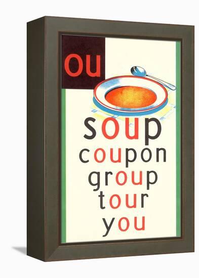 OU in Soup-null-Framed Stretched Canvas