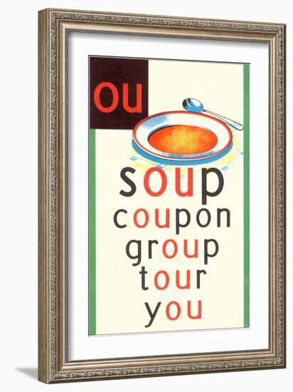 OU in Soup-null-Framed Art Print