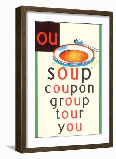 OU in Soup-null-Framed Art Print