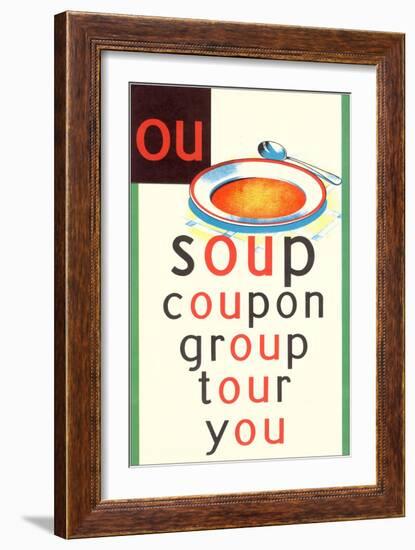 OU in Soup-null-Framed Art Print