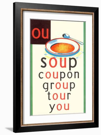 OU in Soup-null-Framed Art Print