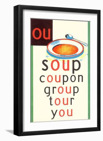 OU in Soup-null-Framed Art Print