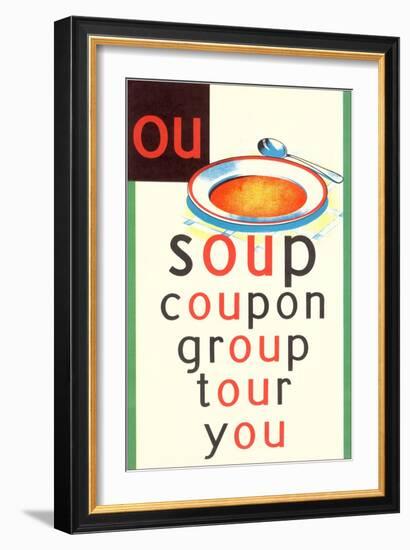 OU in Soup-null-Framed Art Print