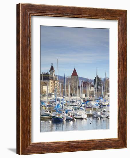 Ouchy Harbour, Lausanne, Vaud, Switzerland-Ian Trower-Framed Photographic Print