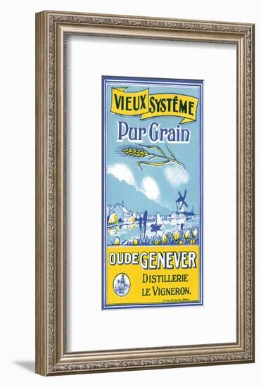 Oude Genever, Vieux Systeme Pur Grain-null-Framed Art Print