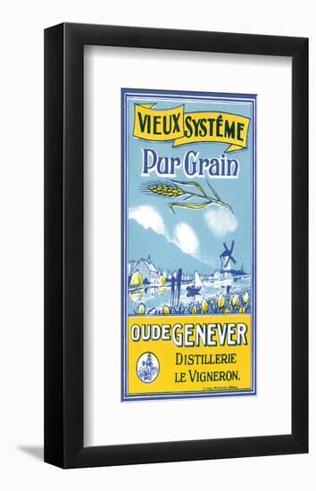 Oude Genever, Vieux Systeme Pur Grain-null-Framed Art Print