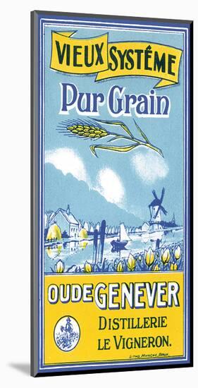Oude Genever, Vieux Systeme Pur Grain-null-Mounted Art Print