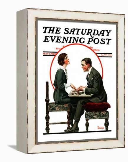 "Ouija Board" Saturday Evening Post Cover, May 1,1920-Norman Rockwell-Framed Premier Image Canvas