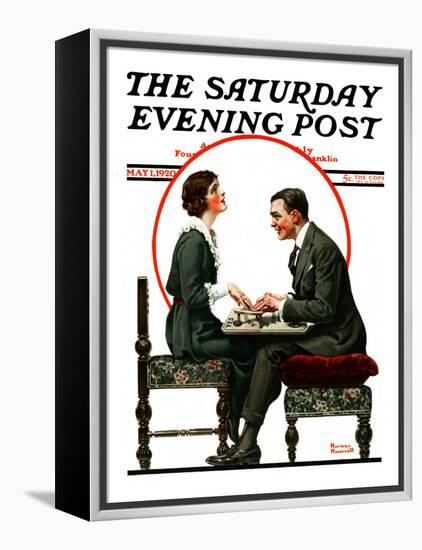 "Ouija Board" Saturday Evening Post Cover, May 1,1920-Norman Rockwell-Framed Premier Image Canvas