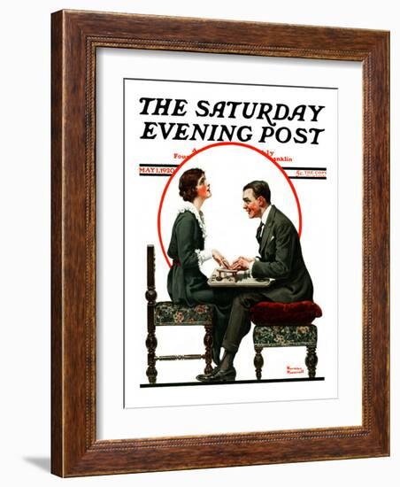 "Ouija Board" Saturday Evening Post Cover, May 1,1920-Norman Rockwell-Framed Premium Giclee Print