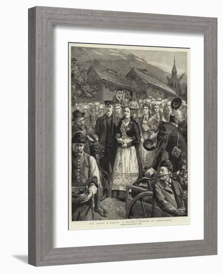 Our Artist in Norway, a Peasant's Wedding at Vossevangen-Sydney Prior Hall-Framed Giclee Print