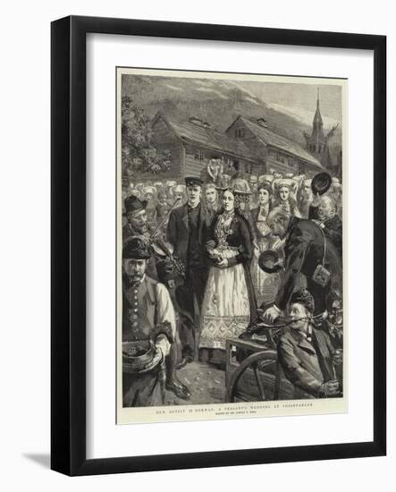 Our Artist in Norway, a Peasant's Wedding at Vossevangen-Sydney Prior Hall-Framed Giclee Print