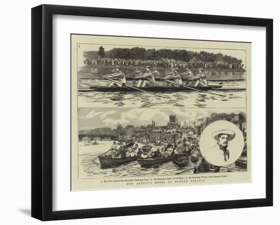 Our Artist's Notes at Henley Regatta-William Lionel Wyllie-Framed Giclee Print