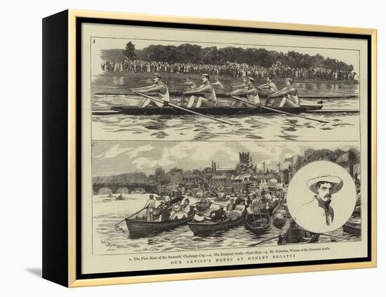 Our Artist's Notes at Henley Regatta-William Lionel Wyllie-Framed Premier Image Canvas