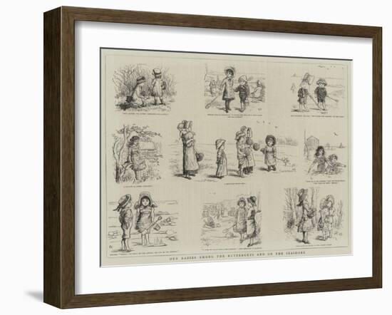 Our Babies Among the Buttercups and on the Seashore-Kate Greenaway-Framed Giclee Print