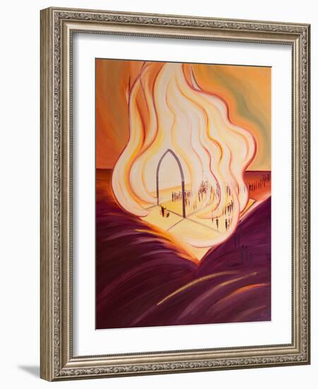 Our Catholic Churches are Sacred Spaces Where Christ's Divine Fire is Offered to the Father at Mass-Elizabeth Wang-Framed Giclee Print