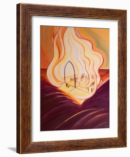 Our Catholic Churches are Sacred Spaces Where Christ's Divine Fire is Offered to the Father at Mass-Elizabeth Wang-Framed Giclee Print