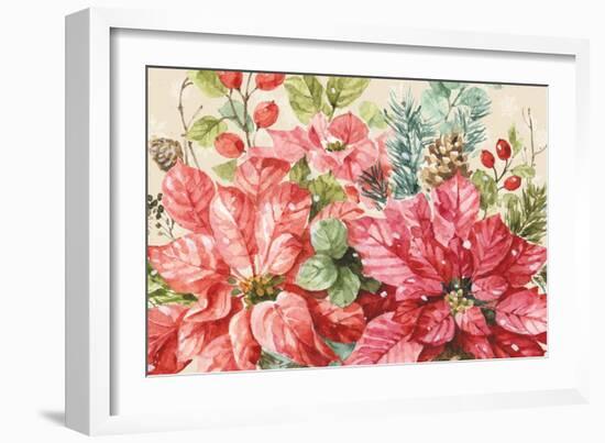 Our Christmas Story Poinsettias-Lisa Audit-Framed Art Print