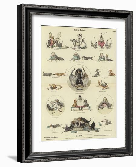 Our Dachshunds-null-Framed Giclee Print