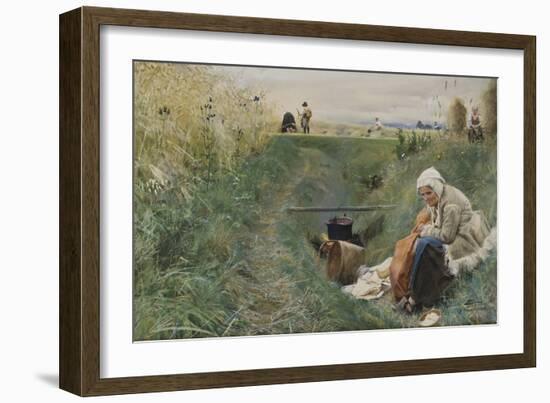 Our Daily Bread, 1886 (W/C on Paper)-Anders Leonard Zorn-Framed Giclee Print