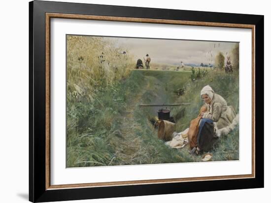 Our Daily Bread, 1886 (W/C on Paper)-Anders Leonard Zorn-Framed Giclee Print