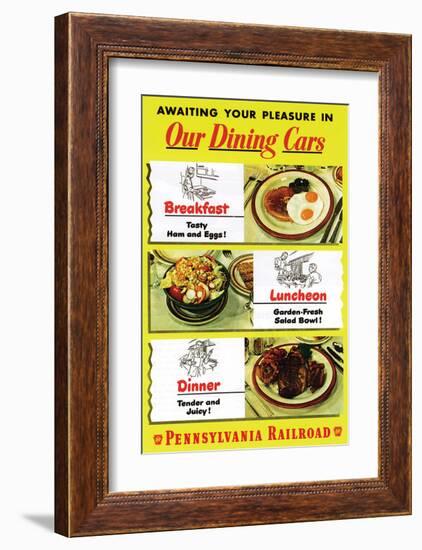 Our Dining Cars-null-Framed Art Print