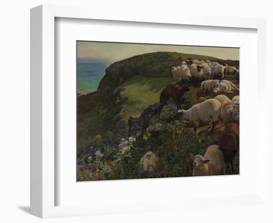 Our English Coasts, 1852 ('Strayed Sheep')-William Holman Hunt-Framed Giclee Print