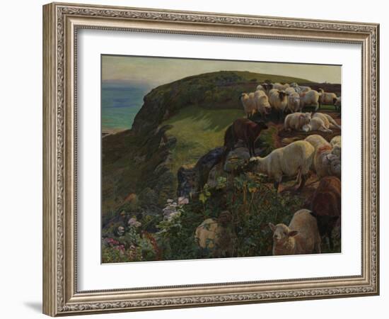 Our English Coasts, 1852 ('Strayed Sheep')-William Holman Hunt-Framed Giclee Print