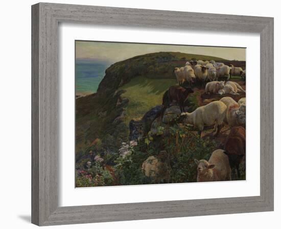 Our English Coasts, 1852 ('Strayed Sheep')-William Holman Hunt-Framed Giclee Print