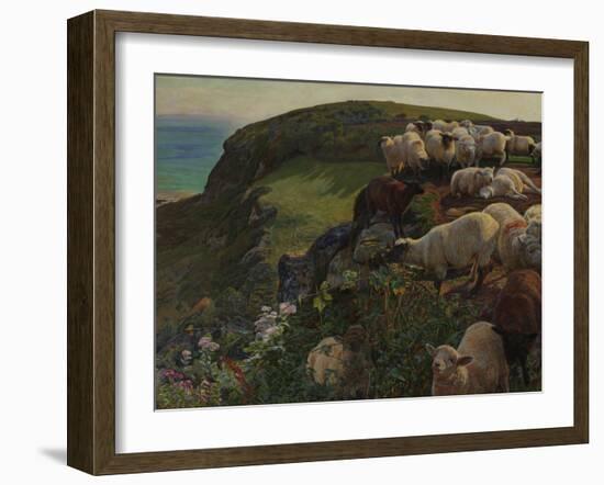 Our English Coasts, 1852 ('Strayed Sheep')-William Holman Hunt-Framed Giclee Print