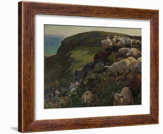 Our English Coasts, 1852 ('Strayed Sheep')-William Holman Hunt-Framed Giclee Print