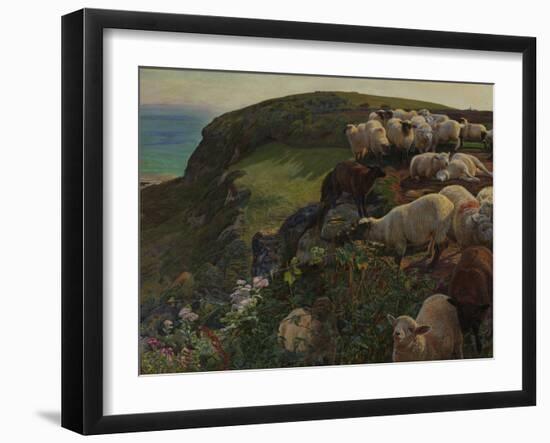 Our English Coasts, 1852 ('Strayed Sheep')-William Holman Hunt-Framed Giclee Print