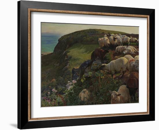 Our English Coasts, 1852 ('Strayed Sheep')-William Holman Hunt-Framed Giclee Print