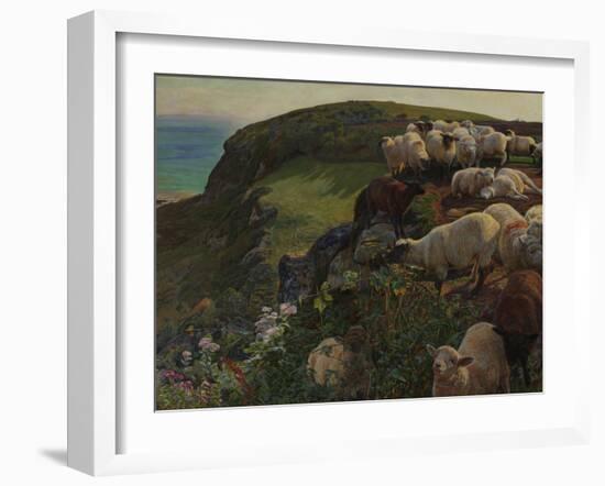 Our English Coasts, 1852 ('Strayed Sheep')-William Holman Hunt-Framed Giclee Print