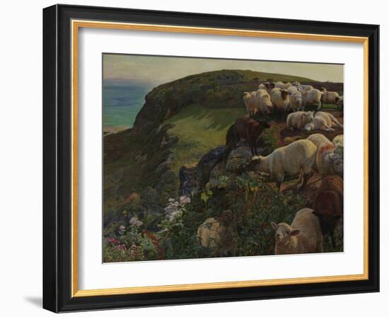 Our English Coasts, 1852 ('Strayed Sheep')-William Holman Hunt-Framed Giclee Print