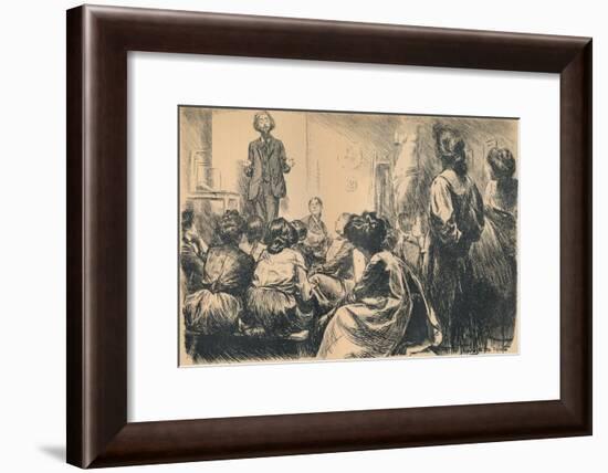 'Our Evening Art Classes Have Commenced', 1905-Frederick Henry Townsend-Framed Giclee Print