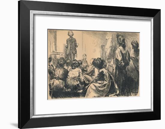 'Our Evening Art Classes Have Commenced', 1905-Frederick Henry Townsend-Framed Giclee Print