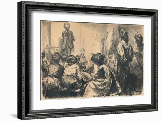 'Our Evening Art Classes Have Commenced', 1905-Frederick Henry Townsend-Framed Giclee Print